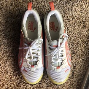 Puma Sneakers Orange & White Size 8